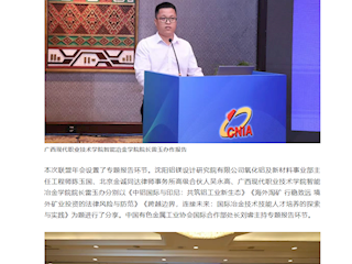 [中国有色金属报]中国有色金属国际产能合作企业联盟年会在印尼雅加达召开